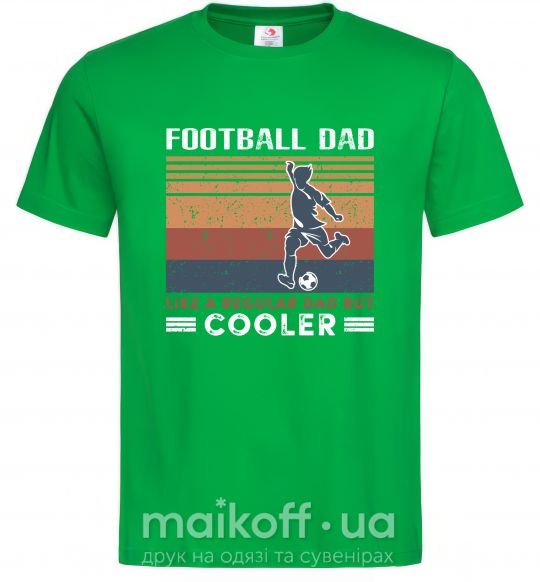 Мужская футболка Football dad like a regular dad but cooler Зеленый фото
