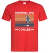 Чоловіча футболка Football dad like a regular dad but cooler Червоний фото