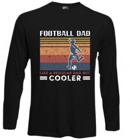 Реглан Football dad like a regular dad but cooler Черный фото