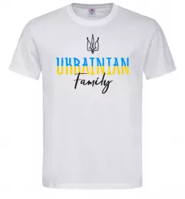 Мужская футболка Ukrainian family_ХL Белый фото