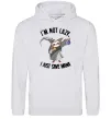 Женская толстовка (худи) I`m not lazy, i just save mana Серый меланж фото