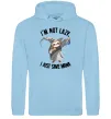 Женская толстовка (худи) I`m not lazy, i just save mana Голубой фото