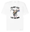 Футболка Оверсайз I`m not lazy, i just save mana Білий фото