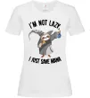 Жіноча футболка I`m not lazy, i just save mana Білий фото