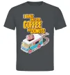Мужская футболка Brake for coffee and donuts Графит фото