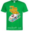 Чоловіча футболка Brake for coffee and donuts Зелений фото
