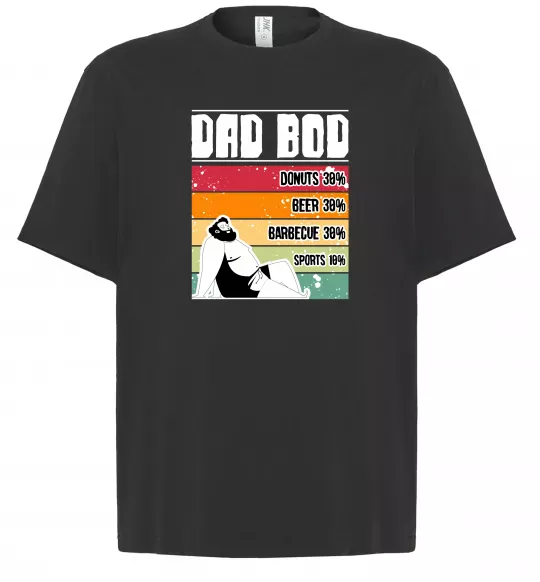 Футболка Оверсайз DAD BOD Черный фото