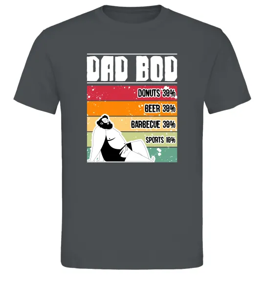 Мужская футболка DAD BOD Графит фото