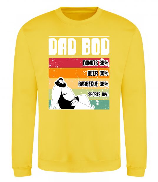 Світшот DAD BOD Сонячно жовтий фото