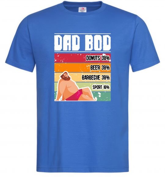 Чоловіча футболка DAD BOD Яскраво-синій фото