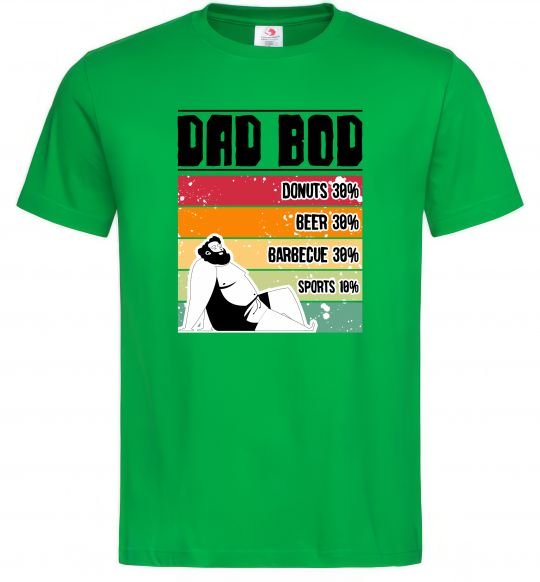 Чоловіча футболка DAD BOD Зелений фото