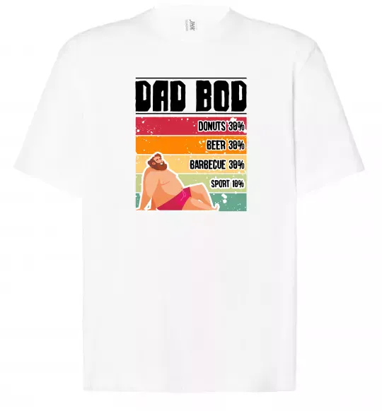 Футболка Оверсайз DAD BOD Белый фото