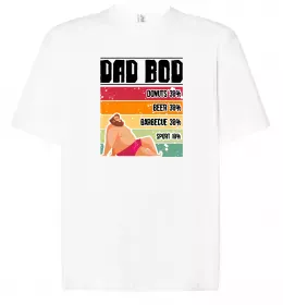 Футболка Оверсайз DAD BOD Белый фото