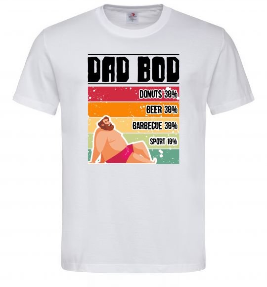 Мужская футболка DAD BOD Белый фото