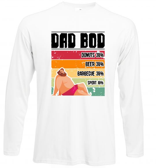 Лонгслів DAD BOD Білий фото