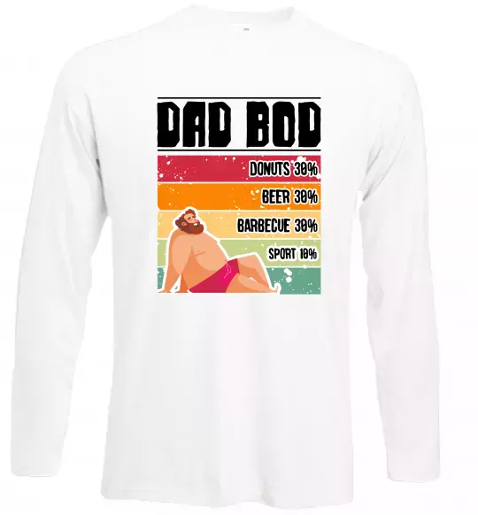 Лонгслів DAD BOD Білий фото