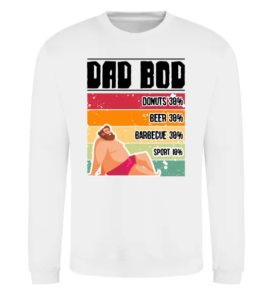 Свитшот DAD BOD Белый фото