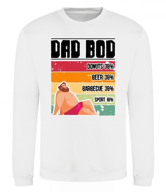 Світшот DAD BOD Білий фото