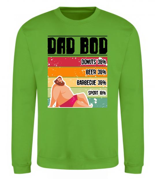 Світшот DAD BOD Лаймовий фото