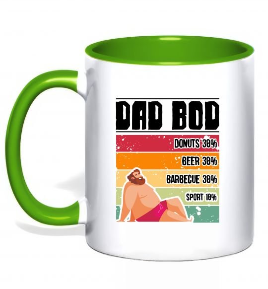 Чашка с цветной ручкой DAD BOD Зеленый фото