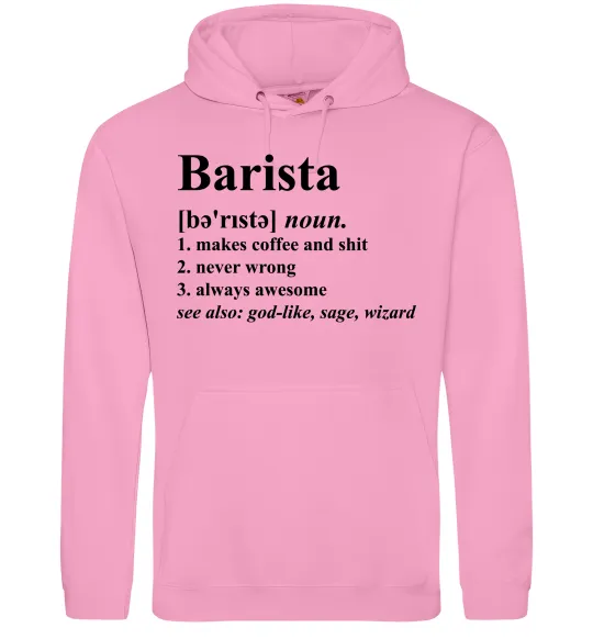 Жіноча толстовка (худі) Barista god-like, sage, wizard Рожевий фото