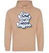 Мужская толстовка (худи) Keep calm drink coffee Песочный Мужская толстовка (худи) Keep calm drink coffee Песочный фото