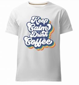 Чоловіча преміум футболка Keep calm drink coffee