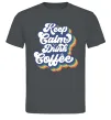 Мужская футболка Keep calm drink coffee Графит Мужская футболка Keep calm drink coffee Графит фото