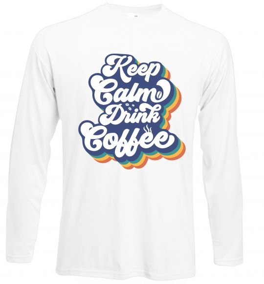 Реглан Keep calm drink coffee Белый фото