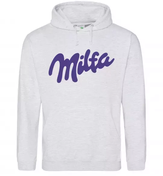 Женская толстовка (худи) Milfa Серый меланж фото