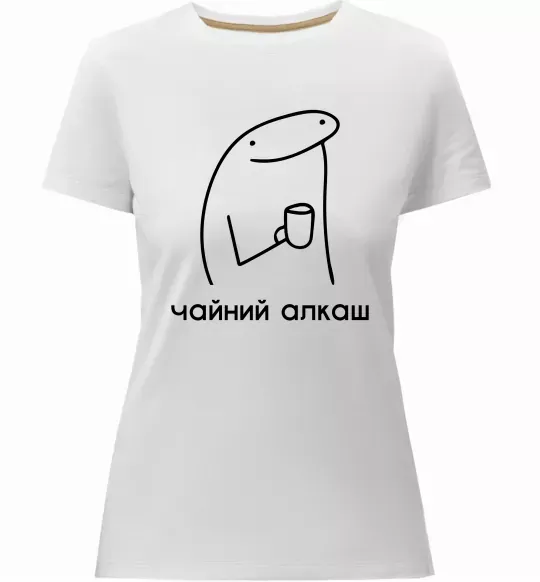 Женская премиум футболка Чайний алкаш Белый фото