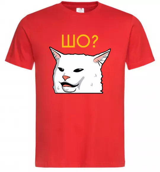 Чоловіча футболка Шо ? Червоний фото