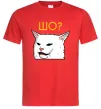 Чоловіча футболка Шо ? Червоний фото