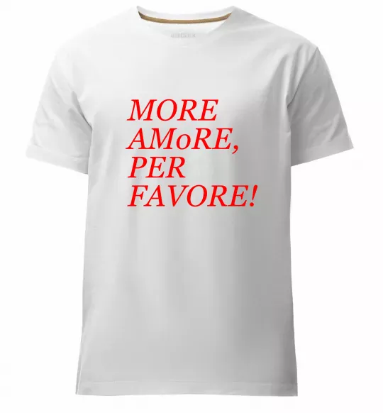 Чоловіча преміум футболка More Amore Білий фото