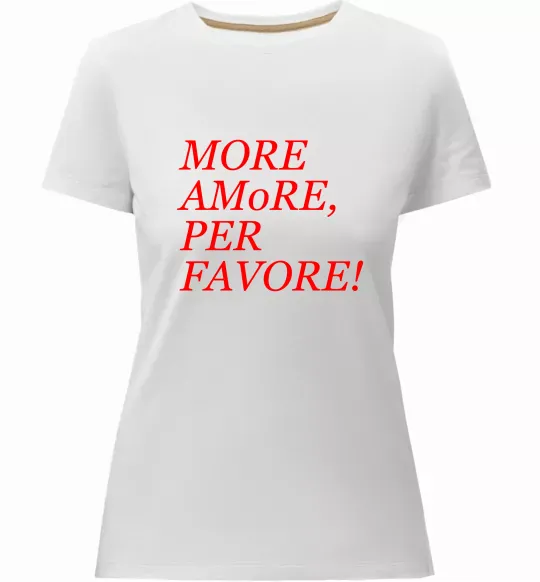 Жіноча преміум футболка More Amore Білий фото