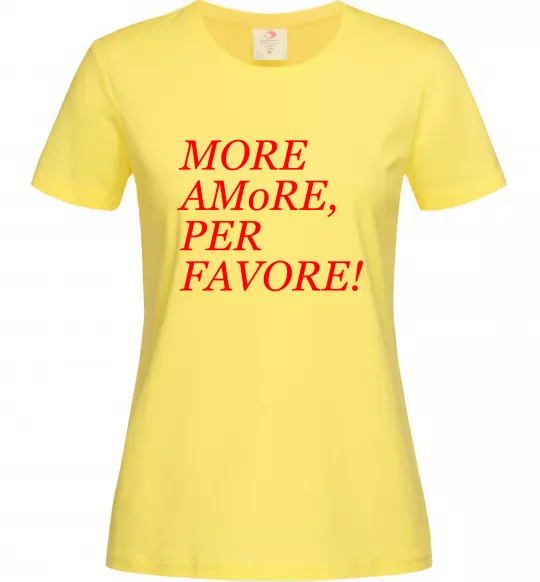 Женская футболка More Amore Лимонный фото