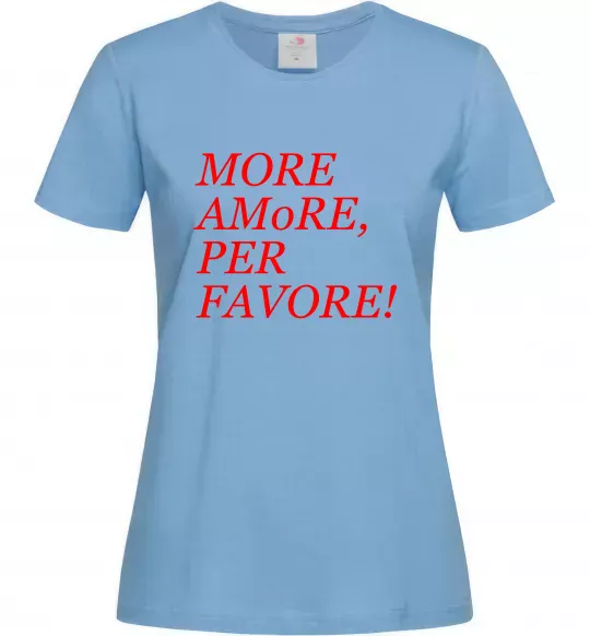 Женская футболка More Amore Голубой фото
