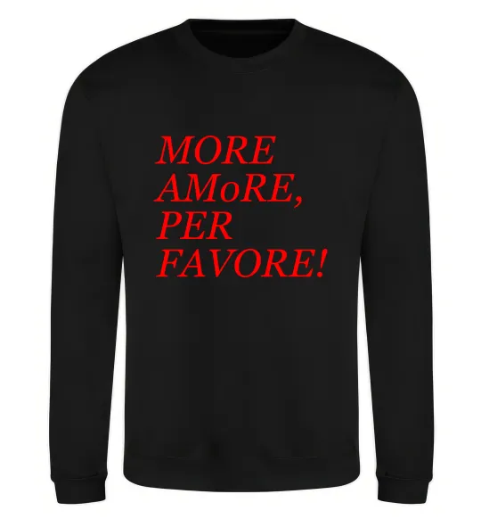 Світшот More Amore Чорний фото