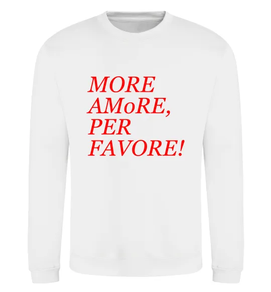 Світшот More Amore Білий фото
