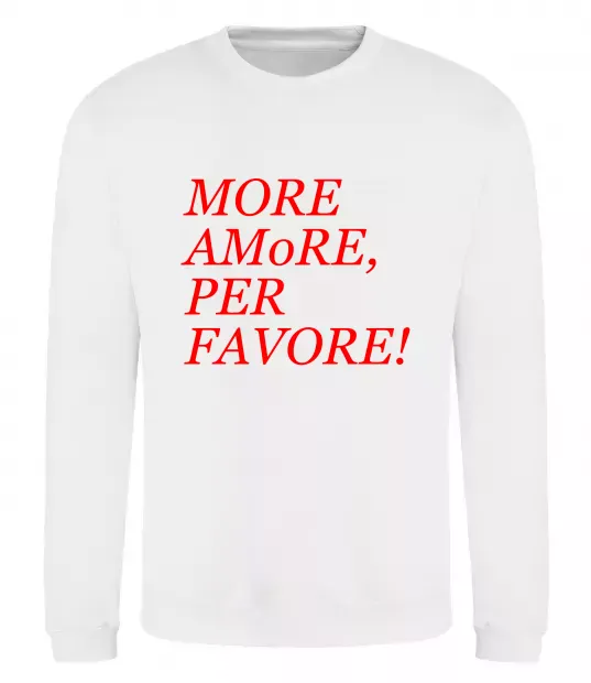 Світшот More Amore Білий фото