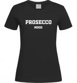 Жіноча футболка Prosecco mood Чорний фото