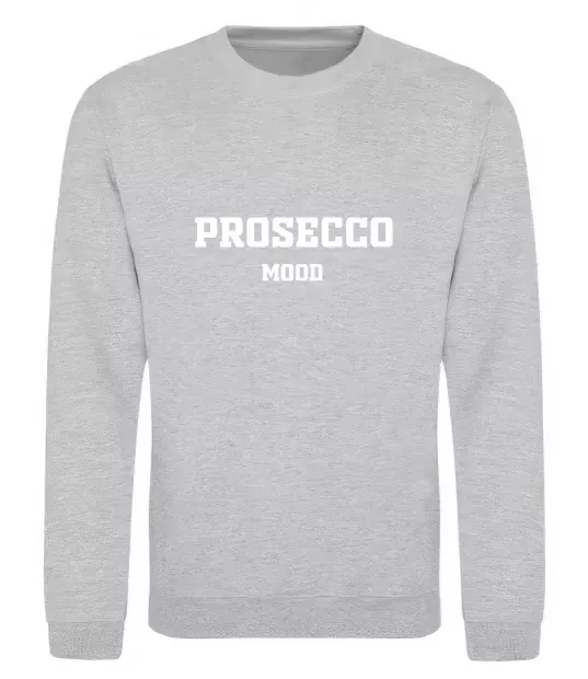 Свитшот Prosecco mood Серый меланж фото