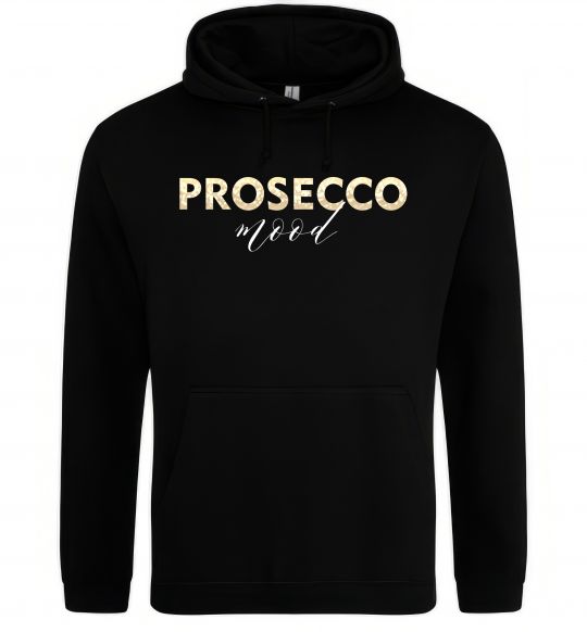 Женская толстовка (худи) Prosecco mood Черный фото