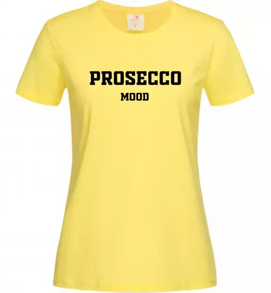 Женская футболка Prosecco mood Лимонный фото