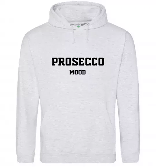 Женская толстовка (худи) Prosecco mood Серый меланж фото