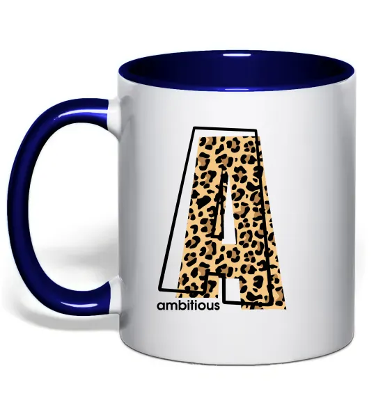 Чашка з кольоровою ручкою Ambitious Глибокий темно-синій фото