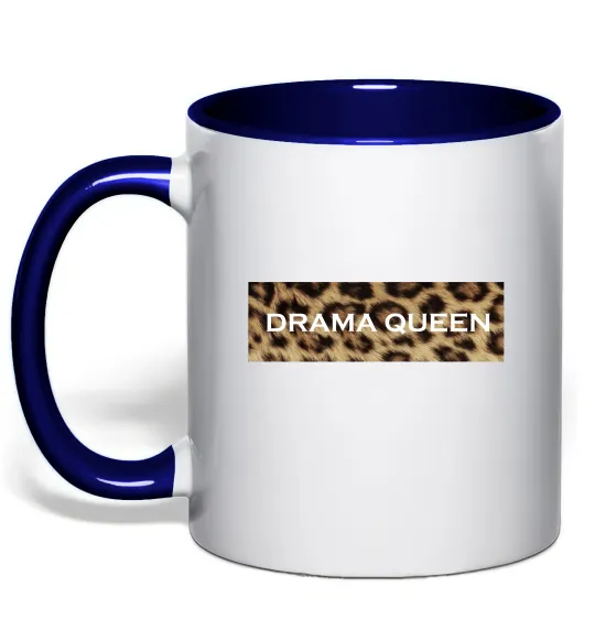 Чашка з кольоровою ручкою Drama Queen Глибокий темно-синій фото
