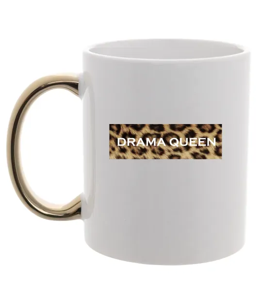 Чашка з кольоровою ручкою Drama Queen Золото фото