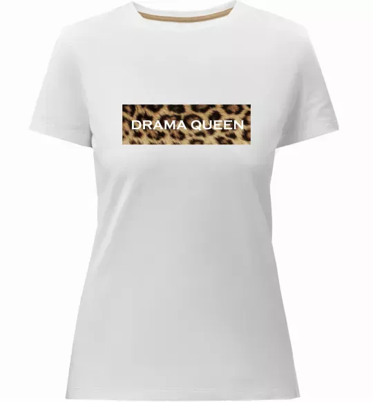 Женская премиум футболка Drama Queen Белый фото