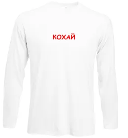 Лонгслив Кохай ВИШИВКА Белый фото